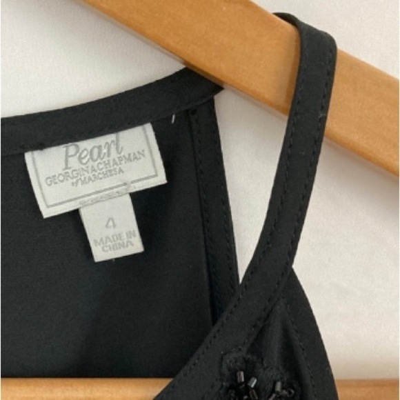 Pearl by Marchesa NWT Embellished Jumpsuit Sz 4 Quiet Luxury Old Money Cocktail - Picture 11 of 16